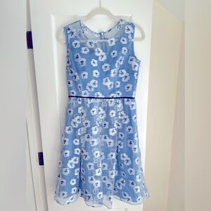 NWT Sara Campbell LTD blue and white floral dress